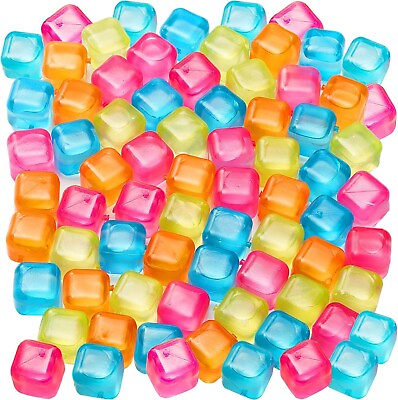 #ad New Pack of 30 Reusable Plastic Ice Cubes Colors May Vary Free Shipping BPA $7.96