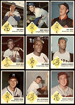 #ad 1963 Fleer Baseball Complete Set 7 NM $2950.00