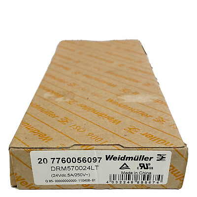 #ad Weidmüller 7760056097 DRM570024LT 24 Dc 5A 250 Lot Of 8 $80.11