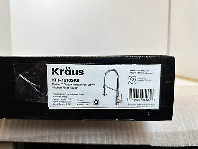 #ad Kraus KFF 1610SFS Bolden 1.8 GPM Single Hole Pre Rinse Pull Down Kitchen Faucet $219.95