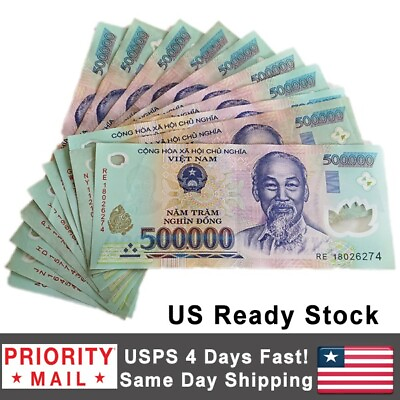 #ad 5 Millions Vietnam Dong Banknote 10x500k Vietnamese Currency Money Bill $309.00