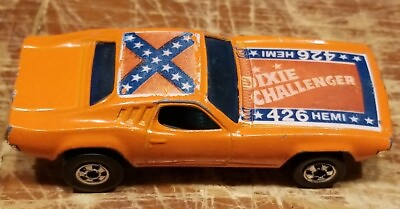 #ad Vintage Hot Wheels 1970 Dixie Challenger 426 HEMI Black Wall Mattel $19.99