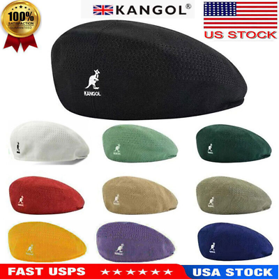 #ad Kangol Breathable Beret Hat Summer Newsboy Woven Flat Caps Casual For Men Women $13.99