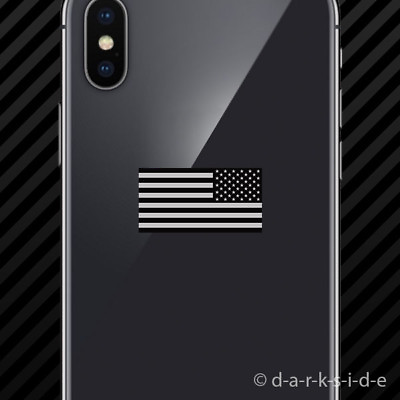 #ad 2x Reverse Subdued American Flag Cell Phone Sticker america usa opposite left $3.99