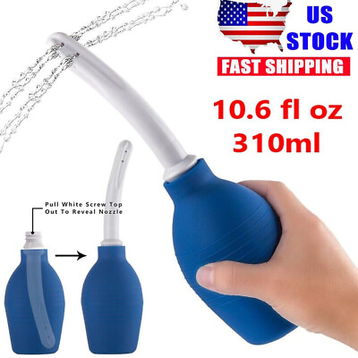 #ad 310ml Anal Vaginal Bulb Douche Colonic Irrigation Rubber Enema Bag Cleaner kit $9.99