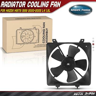 #ad Radiator Cooling Fan Assembly with Shroud for Mazda Miata 1999 2000 2005 L4 1.8L $64.99