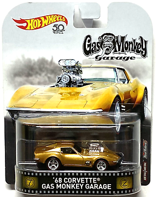 #ad Hot Wheels 50Th Anniversary #x27;68 Corvette Gas Monkey Garage Premium Midas Monkey $24.98