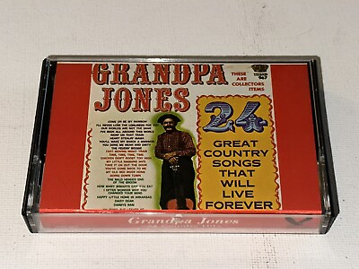 #ad Grandpa Jones 24 Great Country Songs Cassette 1983 Country Pre Owned Tape Tested $14.99