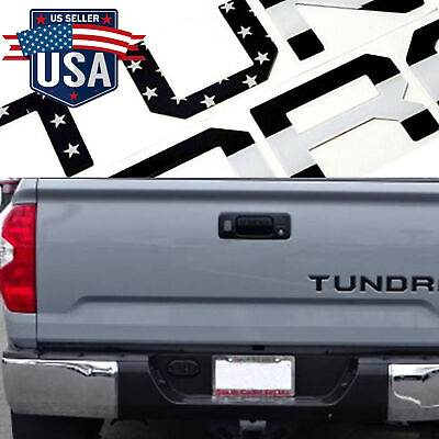 #ad For Tundra 2014 2021 BLACK US Flag 3D Raised Rear Tailgate Insert Letters Emblem $13.89
