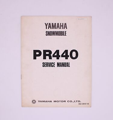 #ad Yamaha PR440 Service Manual Part Number LIT 12618 A2 00 $23.99