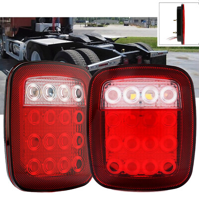 #ad 2x Stop Turn Tail Brake Backup 16 LED Marker Light for Trailer Jeep Semi Truck $32.99