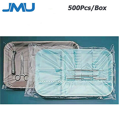 #ad 500 Box JMU Dental Size B Tray Sleeve Plastic Clear Cover Disposable 10.5quot; x 14quot; $42.99