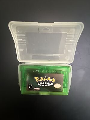 #ad Pokemon Emerald Version GBA Game Cartridge USA English TESTED WORKING SAVES $13.99