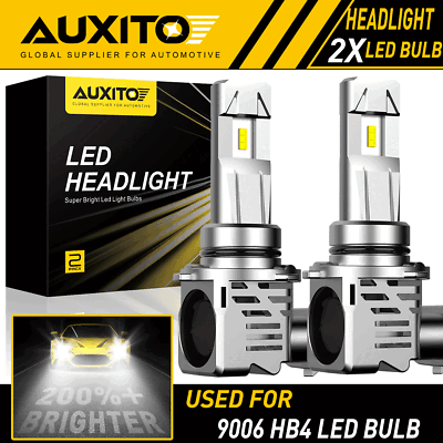 #ad 2X AUXITO 9006 HB4 LED Headlight Kit Fog Bulbs High Low Beam 6500K White M3 EOA $34.19