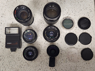 #ad Lot Of 6 Vintage Camera Lenses WolfPro Deitz Fuji Used Must See $100.00