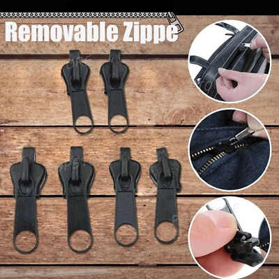 #ad 6PCS Pack Fix Zipper Zip Slider Repair Instant Kit Removable Rescue Replacement $3.99