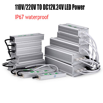 #ad LED Power Supply IP67 Waterproof AC110V 220V to DC12V 24V LED Driver Transformer $114.77