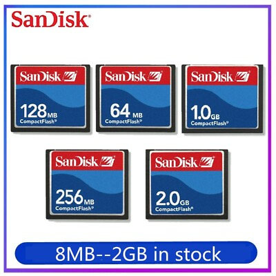 #ad Sandisk 2GB 1GB CF Compact Flash Card 512MB 256MB 128MB 64MB 32MB CF Memory card $8.26