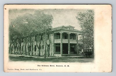 #ad Roswell NM New Mexico The Gilkeson Hotel Vintage c1905 Postcard $7.99