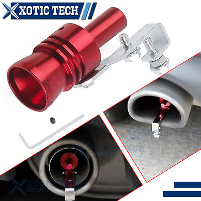 #ad Red XL Turbo Sound Muffler Exhaust Pipe Oversize Roar Maker Loud Whistle Sound $10.96