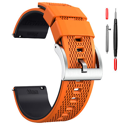 #ad Silicone Watch Bands Quick Release Rubber Watch Strap for Men Women 18 20 22 mm $16.99