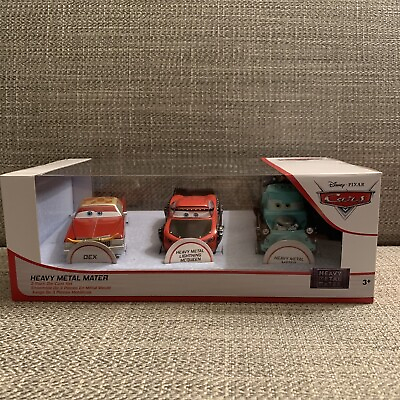 #ad Disney Pixar Cars Heavy Metal Mater 3 Pack Lightning McQueen Dex NEW $75.00