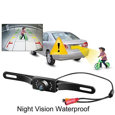 #ad Car Rear View Camera Reverse Backup Camera Night Vision License Plate Waterproof $6.59
