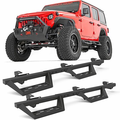 #ad Running Boards for 2018 2024 Jeep Wrangler JL JLU 4 Door Nerf Bars Side Steps $219.99