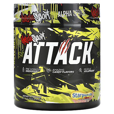 #ad Attack Pre Workout Energizer Starpunch 8.8 oz 250 g $35.99