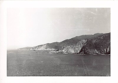 #ad Old Photo Snapshot Seaside Mountain Water Scenery View #19 Z28 $14.25