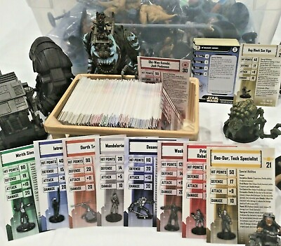 #ad Star Wars Miniatures Stat Card Alternate Custom Expansion Build Your Own Lot $2.45