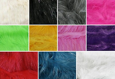 #ad #ad Faux Fur Long Pile Sparkling Tinsel Fabric 60quot; Wide Sold By The Yard $28.50