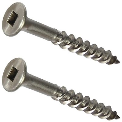 #ad #6 x 1 1 4quot; Deck Screws Stainless Steel Square Drive Wood Composite Qty 100 $15.57