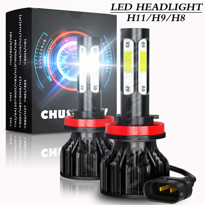 #ad H11 H8 LED Headlight Super Bright Bulbs 6500K White Kit 360000LM HIGH LOW B $15.99