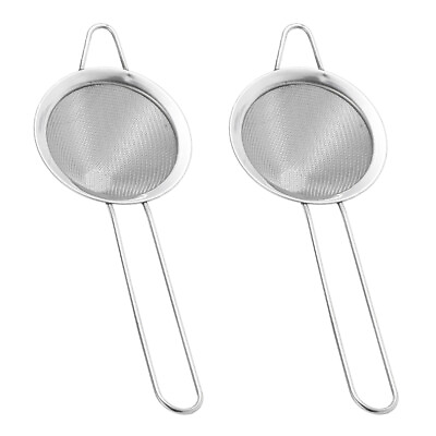 #ad Multipurpose Stainless Steel Strainers Set for Cooking and Frying 2pcs $9.38
