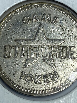 #ad RARE AND BEAUTIFUL STARCADE VINTAGE TOKEN WITH SPACE SHUTTLE ON REVERSE LOOK $19.34