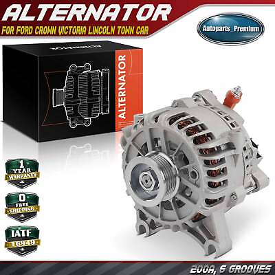 #ad Alternator for Ford Crown Victoria Lincoln Town Car 200A 12V CW 6 Groove Pulley $124.99