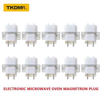 #ad 5 10Pc Electronic Microwave Oven Magnetron Plug 4 Filament Pin Sockets Converter $14.79