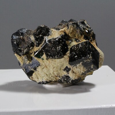 #ad 487.95ct Black Mali Garnet on Prehnite Crystal Gem Mineral Melanite Africa 108 $179.98