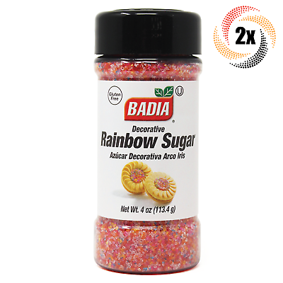 #ad 2x Shakers Badia Decorative Rainbow Sugar Seasoning 4oz Gluten Free $16.94