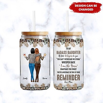 #ad Custom Glass Tumbler Mother Daughter Mug Gift For Daughter Sister Mom Friend $26.95
