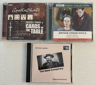 #ad BBC Radio Kane Conspiracy Sign of the Four Cards on the Table 3 CD audio books $14.99