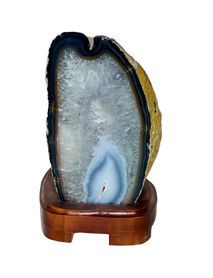 #ad Grey Druzy Agate Lamp Bulb Stand Included AU $127.96