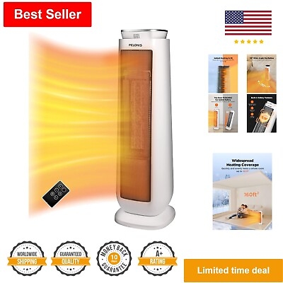 #ad Ceramic Heater: 1500W Remote Control Thermostats 8H Timer Tip Over $119.99