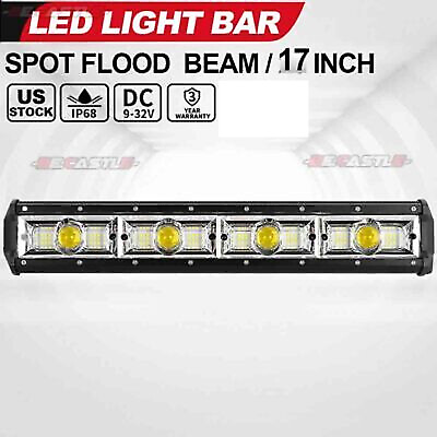 #ad 126W 17inch LED Light Bar Flood Spot Combo Beam Offroad Driving 4WD Lamp 4x4 SUV $41.79