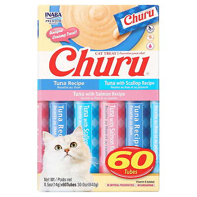 #ad Churu Tuna Variety Pack 60 Tubes $27.22