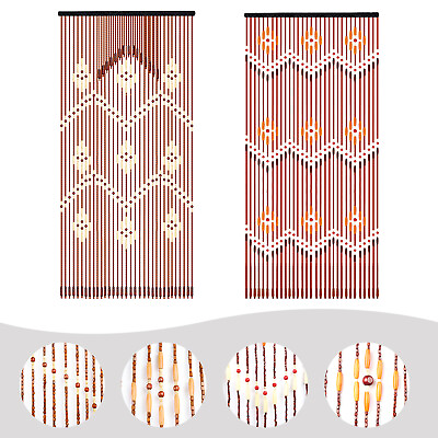 #ad 31 32 Line Wooden Curtain Bead String Door Room Blind Screen Window Line Divider $45.15