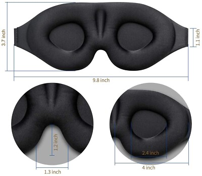#ad Sleep Eye Mask for Men Women 3D Contoured Cup Sleeping Mask amp; Blindfold $9.98