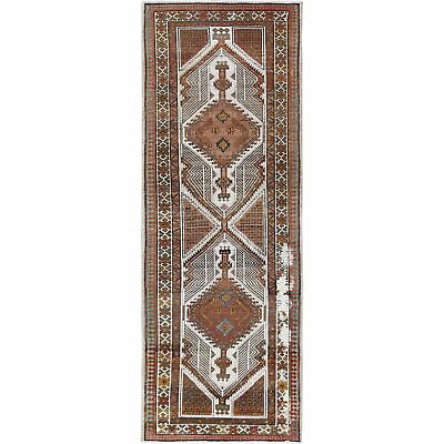 #ad 3#x27;5quot;x9#x27;7quot; Vintage Hand Knotted Wool Farsian Red Wide Runner Rug R60982 $464.40