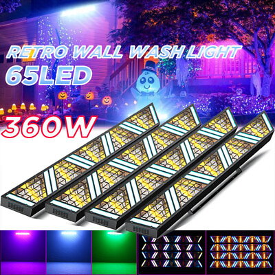 #ad #ad Retro Wall Wash Stage Light Bar GoldenRGB 65LED Strobe DMX Party Disco DJ Light $129.99